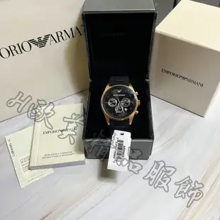 H精品服飾💎ARMANI亞曼尼 經典三眼 情侶對錶 腕錶 型號AR5905/AR5920✅正品現貨