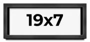 19x7 Shadow Box Frame Grey Charcoal Black | 0.875 Inches Deep | Wood Shadowbox D