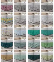 Ambesonne Abstract Layout Bedskirt Elastic Wrap Around Skirt Gathered Design