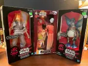 3 Star Wars Episode-1 : 12" Figures, Jar Jar Binks, Queen Amidala, Watto, NIB