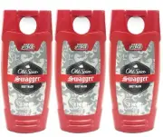3 Old Spice Red SWAGGER 8 Hour Scent Technology Body Wash Shower Gel Men, 12 Oz.