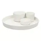 4pc Ecology Origin Entertaining Dinner Set Porcelain Round Cup/Bowl/Plate White