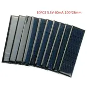 10Pcs Portable Solar Panel Cell Polycrystalline Silicon Charger Kit 5.5V 60mA