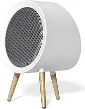 Heater Fan - 1000W Portable Space Heater with Tip-Over Protection, 2 Seconds To Heat Up, Wooden Bracket With Non-slip Silicone, Compact Design for Bedroom, Living Rooms, Desk & Small Rooms