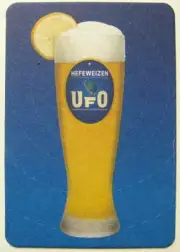 HARPOON IPA, HEFEWEIZEN UFO Beer COASTER, Mat, Boston, MASSACHUSETTS & VERMONT