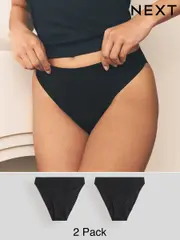 Black Brazilian Anti Leak Knickers 2 Pack (AN5067) | $28