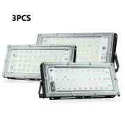 3X 50W Watt Led Floodlights Outdoor Security Spotlight Lamp 110V 240V Cool White