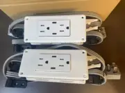2pcs Low-Profile In-Drawer Outlet Docking Charging Station USB-C Phone HairDryer