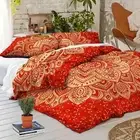 Duvet Doona Quilt Cover Bohemian Indian Red Mandala Printed Cotton Blanket Throw
