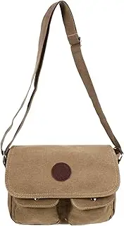 [Holibanna] Shoulder Bags Bag for Men Crossbody Shoulder Sling Bag Men Bookbag Bags for Men Cross Body Satchel Travel Bags for Men Mens Messenger Bag Portable Travel Bag Canvas Khaki