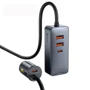 Baseus 120W Lighter Splitter QC 3.0 PD 3.0 USB Car Charger PD 20W Quick Charging For Iphone Car USB Socket Adapter
