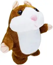 Upgrade Version Talking Hamster Mouse Toy - Repeats What You Say and Can Walk - Electronic Pet Talking Plush Buddy Hamster Mouse for Kids Gift Party Toys (Brown)