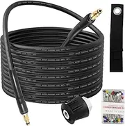 15 m Pipe Cleaning Hose Set, 180 Bar Pipe Cleaning Set for Kärcher K1/K2/K3/K4/K5/K6/K7, Drain Cleaner 60°C with Jet Nozzle Adapter for Pressure Washers