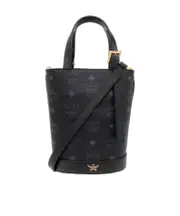 MCM Logo Printed Shoulder Bag One size black