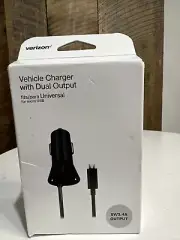 Verizon Vehicle Charger with Dual Output Universal For Micro USB With LED Light