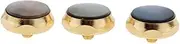 Jiayouy 3Pcs Trumpet Valve Finger Buttons Musical Instruments Accessories Gold with Black Shell Inlay