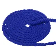 0.4" 49ft Natural Twisted Cotton Rope 3 Strand Thick Cotton Rope Tug Blue