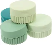 UTHCLO 4Pcs Portable Pill Case Silicone Small Travel Organizer for Vitamins Fish Oils for Easy Medication Management Wide Mouth Design for Easy Filling Cleaning