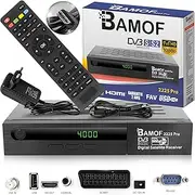 Bamof 2225 PRO Satellite Receiver (HDTV, DVB-S/DVB-S2, HDMI, SCART, 2X USB, Full HD 1080p) [Pre-Programmed for Astra, Hotbird and Türksat] + HDMI Cable