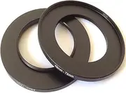 2X Black 49-72mm Step Up Rings D-SLR Video Camera Lens Connect Size 49mm to 72mm Filter Aperture Connecting Adapter Ring-Ing Photo Picture View Fix-Ing Connector Photograph Parts Screws Accessories