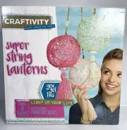 NEW Craftivity Super String Lanterns Art Craft Kit - Makes 3 Lanterns