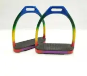 Rainbow Multi Horse Riding Safety Stirrups Irons Stainless Steel New Non Flexi