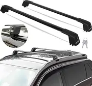 AUTOXBERT 47" Car Roof Rack Cross Bars, Universal Cross Bars Roof Rack Adjustable Lockable Thick Aluminum Roof Rails with 200lbs Load Capacity Fits Most Vehicles Flush Side Rails