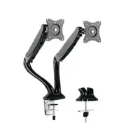 DUAL ARM TV LCD MONITOR DESK MOUNT BRACKET ARTICULATING SWIVEL GAS SPRING