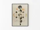 Lunar Abstract Moon Japandi Minimalistic Style Instant Moon Art Poster