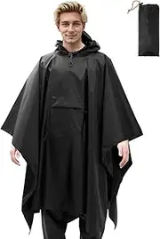 [Figarge] Rain Poncho for Men and Women, 3-in-1, Multifunctional, Lightweight, Waterproof Rain Poncho, Bicycle Rain Poncho, Hiking Poncho, Rain Jacket