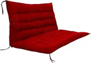 Thick Anti-Slip Replacement Cushion with Backrest for 2/3 Seater Swing Seat Red Outdoor Furniture Cushion for Garden Patio Backyard Loveseat 150*100*8cm