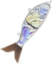 Multi Jointed Swimbaits Segmented Slow Sinking Swimming Baits Realistic Lifelike Top Water Fishing Lure Hooks, Whopper for Freshwater Or Saltwater, Wobble Bass Baits Teasers