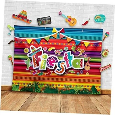 Fiesta Theme Photography Backdrop & Studio Props Kit, Cinco De Mayo Party