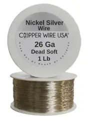 26 Ga Nickel Silver Round Wire 1 Lb. 1100 Ft. Spool ( Dead Soft ) Made In USA