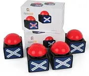 Game Buzzer with Light & Alarm Sound Game - Quiz Games Answer Buzzers for Kids & Adults, Trivia, Game Show, Family Feud, Party Contest & Classroom Fun Buzzer Game (4 Pack)
