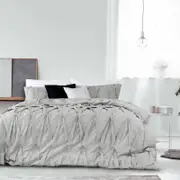 Ardor Lace Silver Embellished Quilt Cover Set Queen