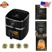 Compact 5.28 Qt Air Fryer Oven - 7-in-1 Digital Display Cooker with Easy View