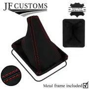RED STITCH LEATHER GEAR BOOT + METAL FRAME FITS NISSAN LAUREL C34 93-97