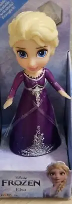 Disney Frozen II Poseable Doll Toddler Miniature 3.5" Figure ELSA Purple Dress