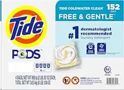 [Tide] PODS Liquid Laundry Detergent Pacs Free & Gentle 152-count