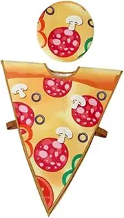UxicRuya 2x Pizza Costume with Hat Set Funny Cosplay Outfit for Theme Party Boys Girls, XL
