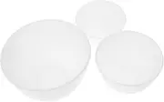iplusmile 3 Pcs Silicone Mixing Bowl Set, Reusable Prep and Serve Bowls Facemask Mixing Bowl for Facial Mask, Skincare, DIY Craft, Resin, Acrylic Painting, White