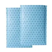 100x Thick Blue Triangle Tile Design Aluminum Open Fill Bags 10x15cm 4x6in