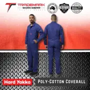 Hard Yakka Mens Poly-Cotton Work Coverall (Y00015) 77-132 RRP$119.95