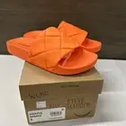 STEVE MADDEN Womens Orange Sporty Pool Slides Soulful Platform Sandals 6 M