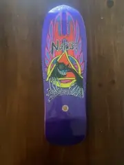 Natas Demon Purple Stain skateboard deck Santa Cruz Santa Monica Airlines