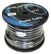 Deejay LED TBH272BLACKCOPPE 2 Gauge 72 Ft 100% Copper Power Cable Used For