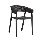 2 Piece Dining/Cafe chair with armrest in Black