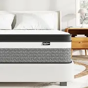 [Bednew] King Size Mattress, 14 Inch Hybrid King Mattress in A Box, Memory Foam & Individually Pocket Spring for Pain Relief, Medium Firm King Mattresses