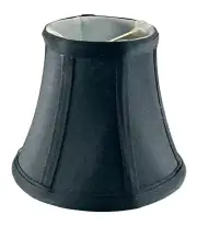 5 x 4 inch Textured Burlap Fabric Chandelier Bell Shade, Black
